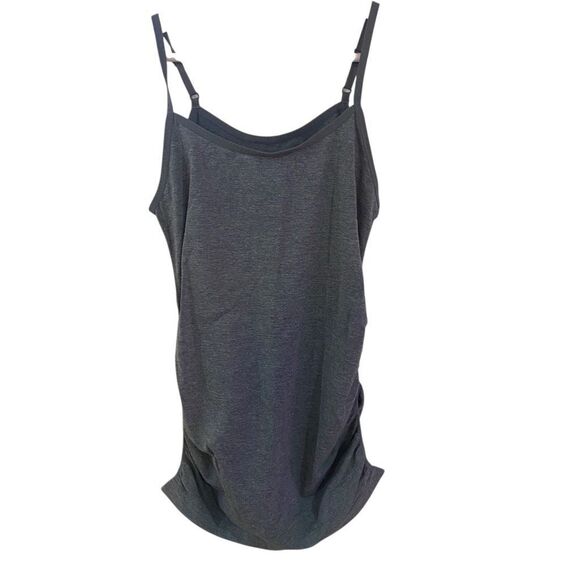 A glow maternity large gray spaghetti strap tank - Picture 1 of 4